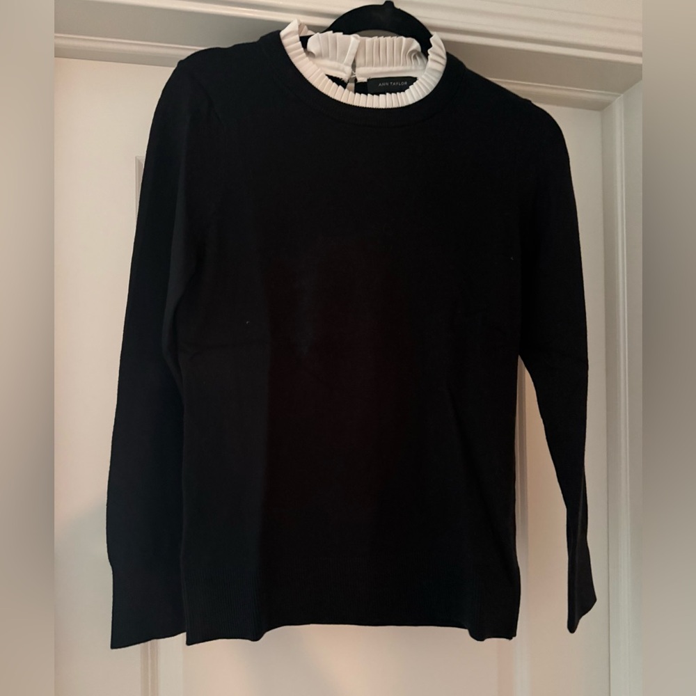 Ann Taylor Black Crew Neck Sweater